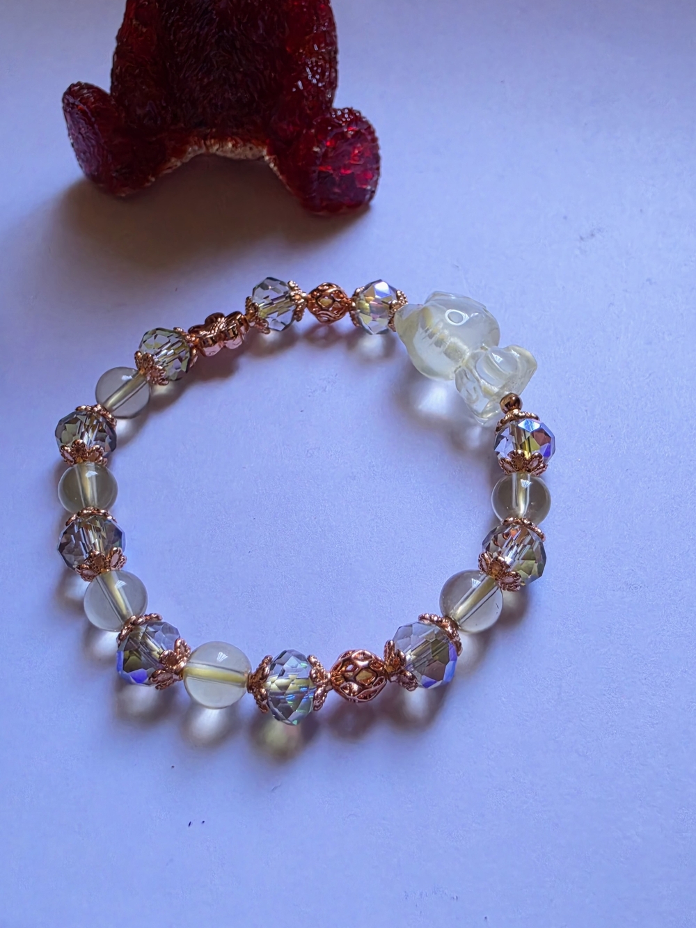 Citrine Beads And Hello Kitty Bracelet